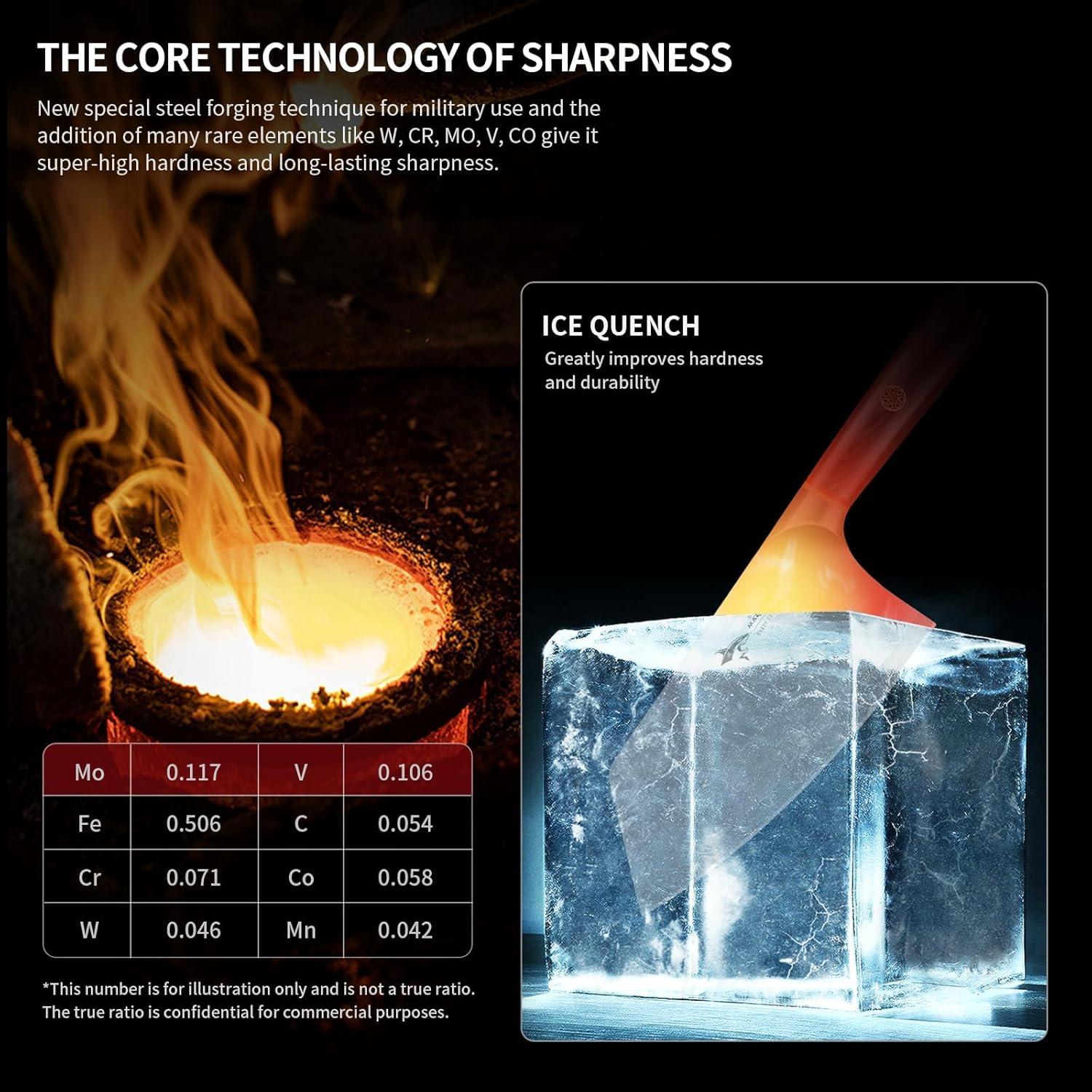 Cuchillo de Carnicería MAD SHARK 17.78 cm Acero Inoxidable Pakkawood