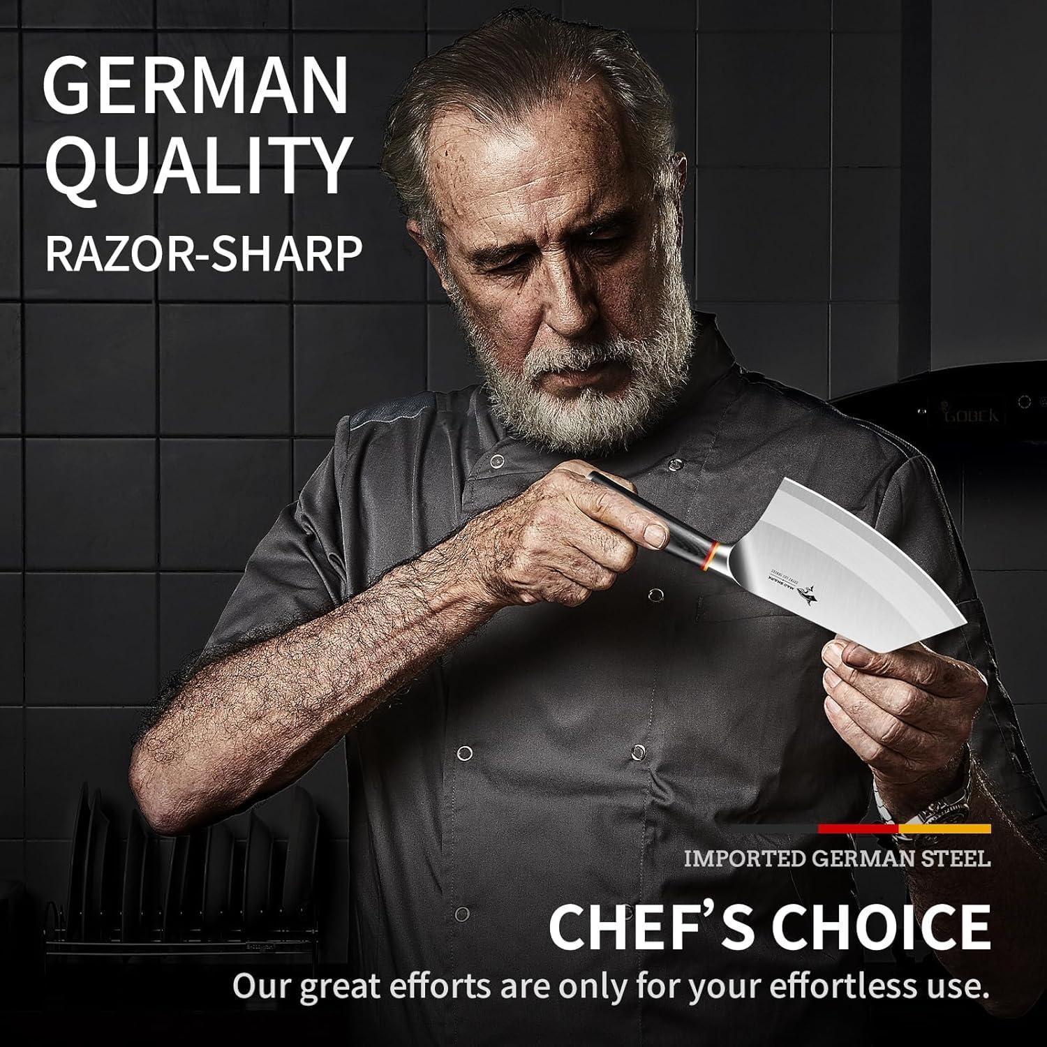 Cuchillo de Carnicería MAD SHARK 17.78 cm Acero Inoxidable Pakkawood