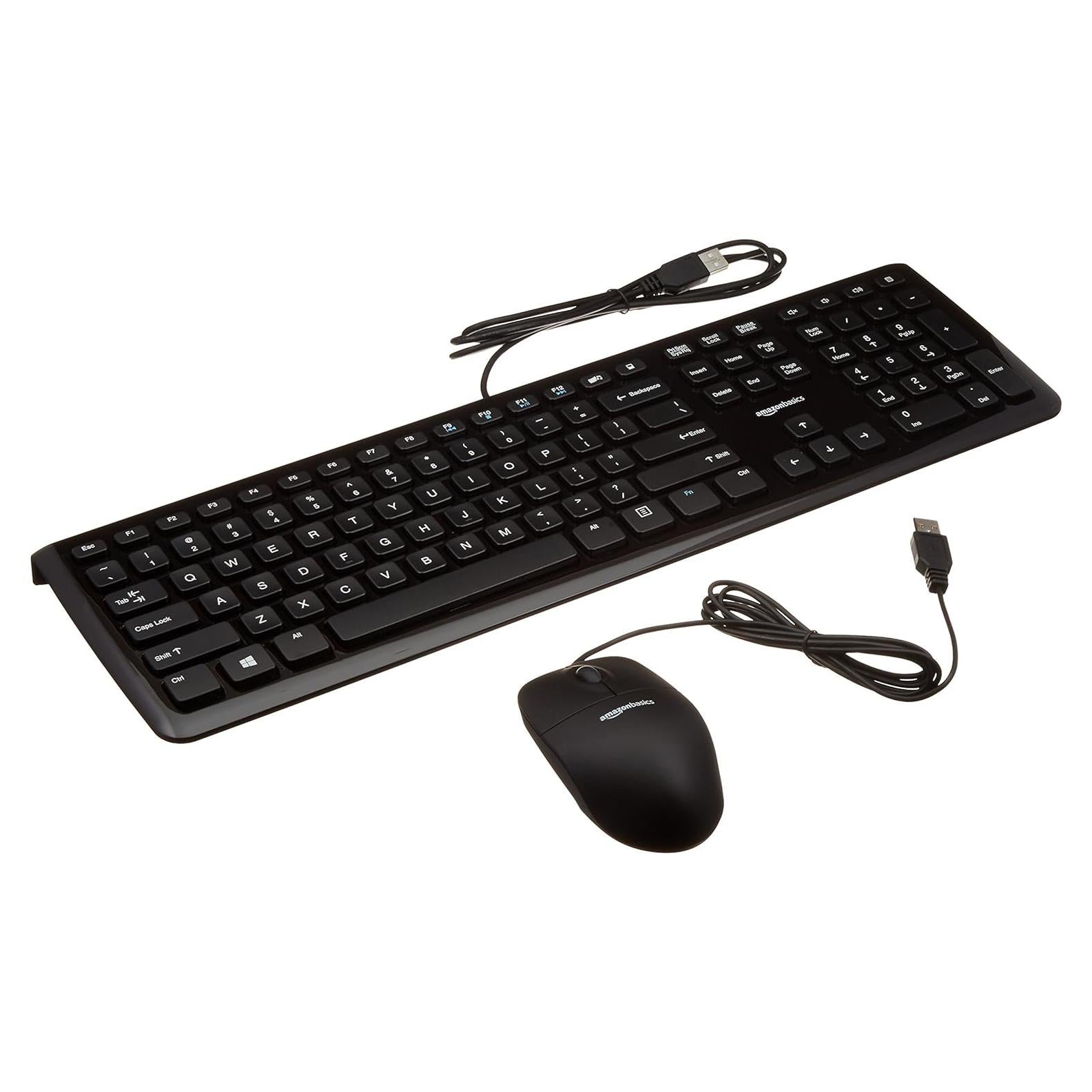 Teclado y Ratón con Cable Amazon Basics Paquete de 10