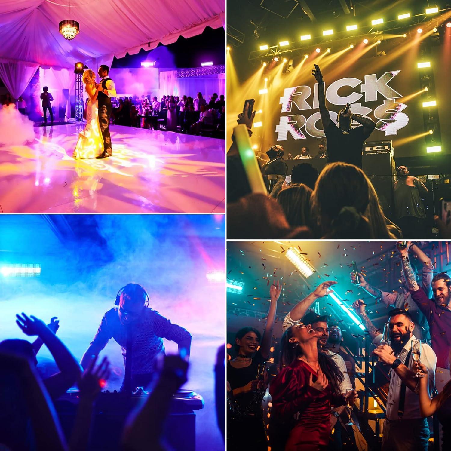 Luz Estroboscópica LED OPPSK 384 LEDs RGBW para Eventos