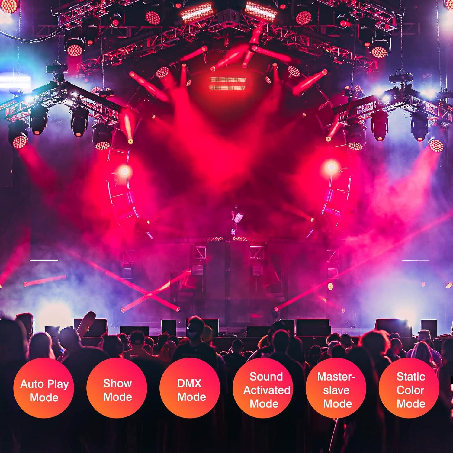 Luz Estroboscópica LED OPPSK 384 LEDs RGBW para Eventos