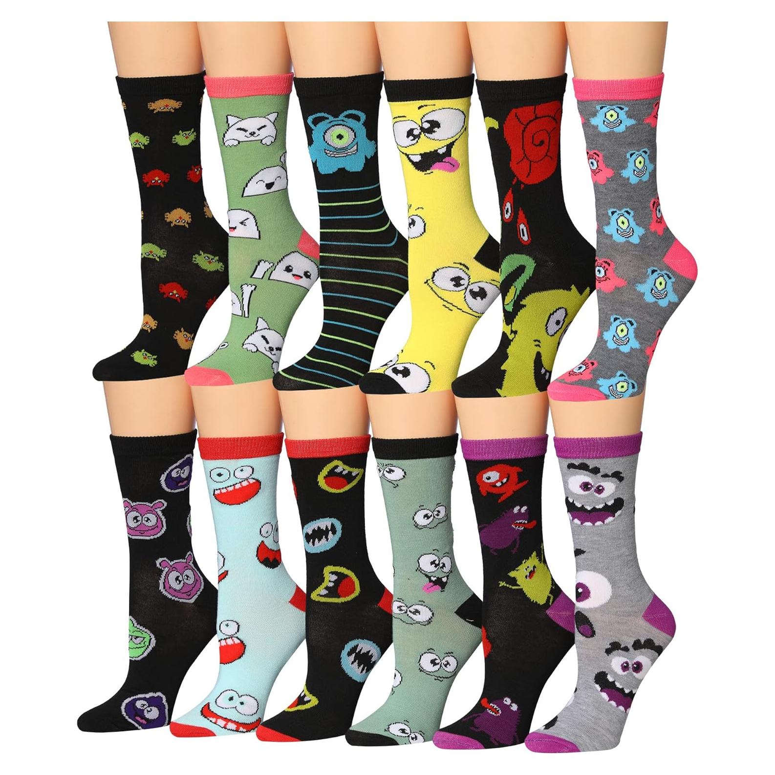 Calcetines de Mujer GH 12 Pares Coloridos Talla 9-11