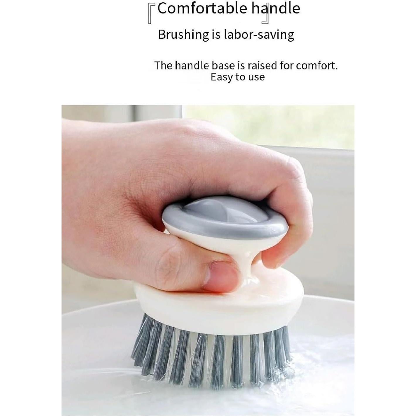 Estropajos de Acero Inoxidable JRIQH con Mango y Cepillo 3 Pcs