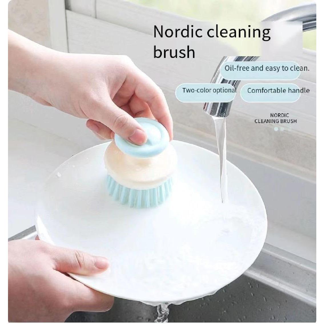 Estropajos de Acero Inoxidable JRIQH con Mango y Cepillo 3 Pcs