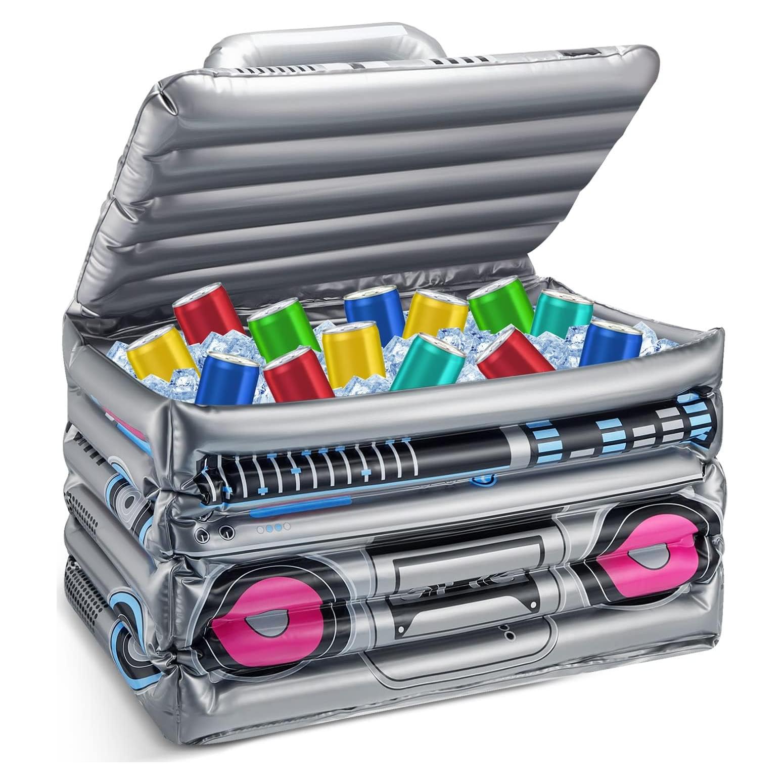 Enfriador Inflable Boom Box Cunhill 61x33x30cm Fiesta Retro