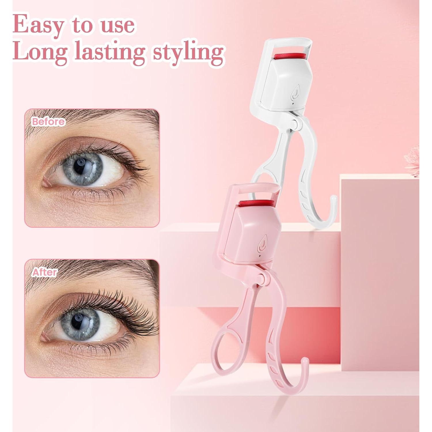 Rizador de Pestañas Eléctrico YOUNG-W Rosa Recargable 24h