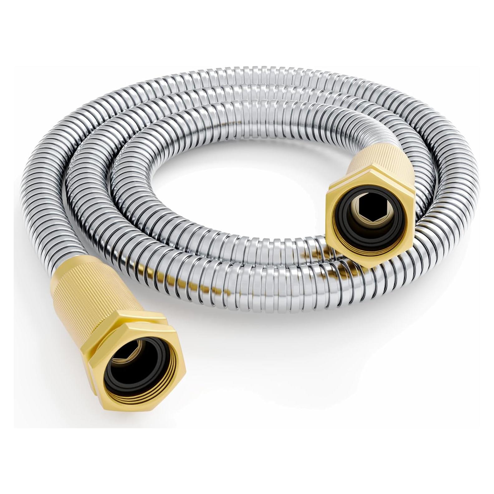 Manguera de Jardín 360 GADGET 0.91 m Acero Inoxidable Doble Femenina