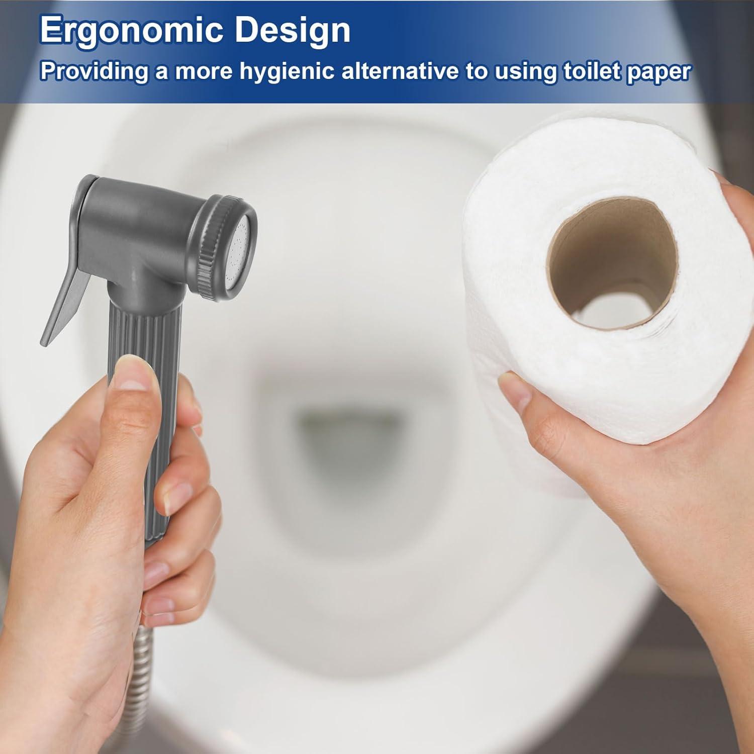 Rociador de Bidet de Mano uxcell Negro con Control de Agua