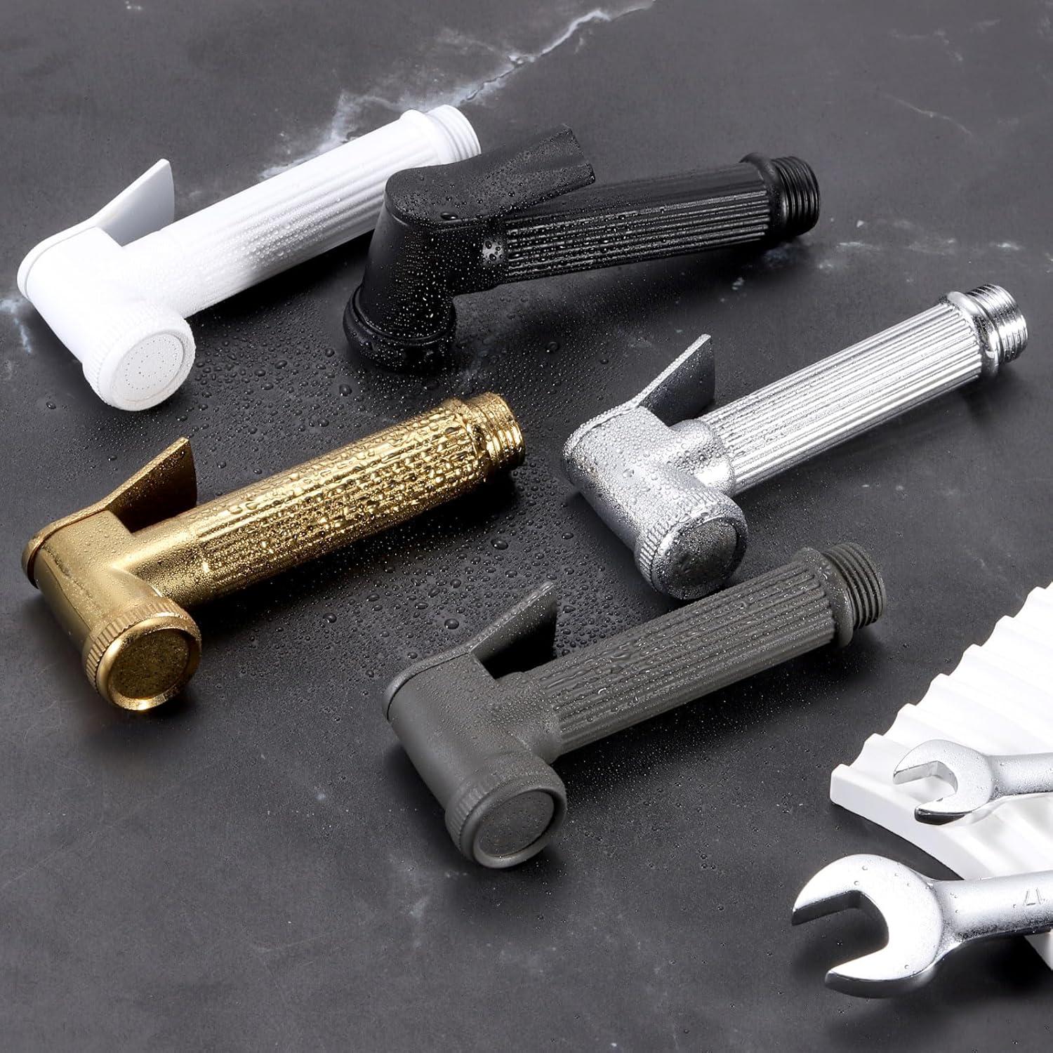 Rociador de Bidet de Mano uxcell Negro con Control de Agua