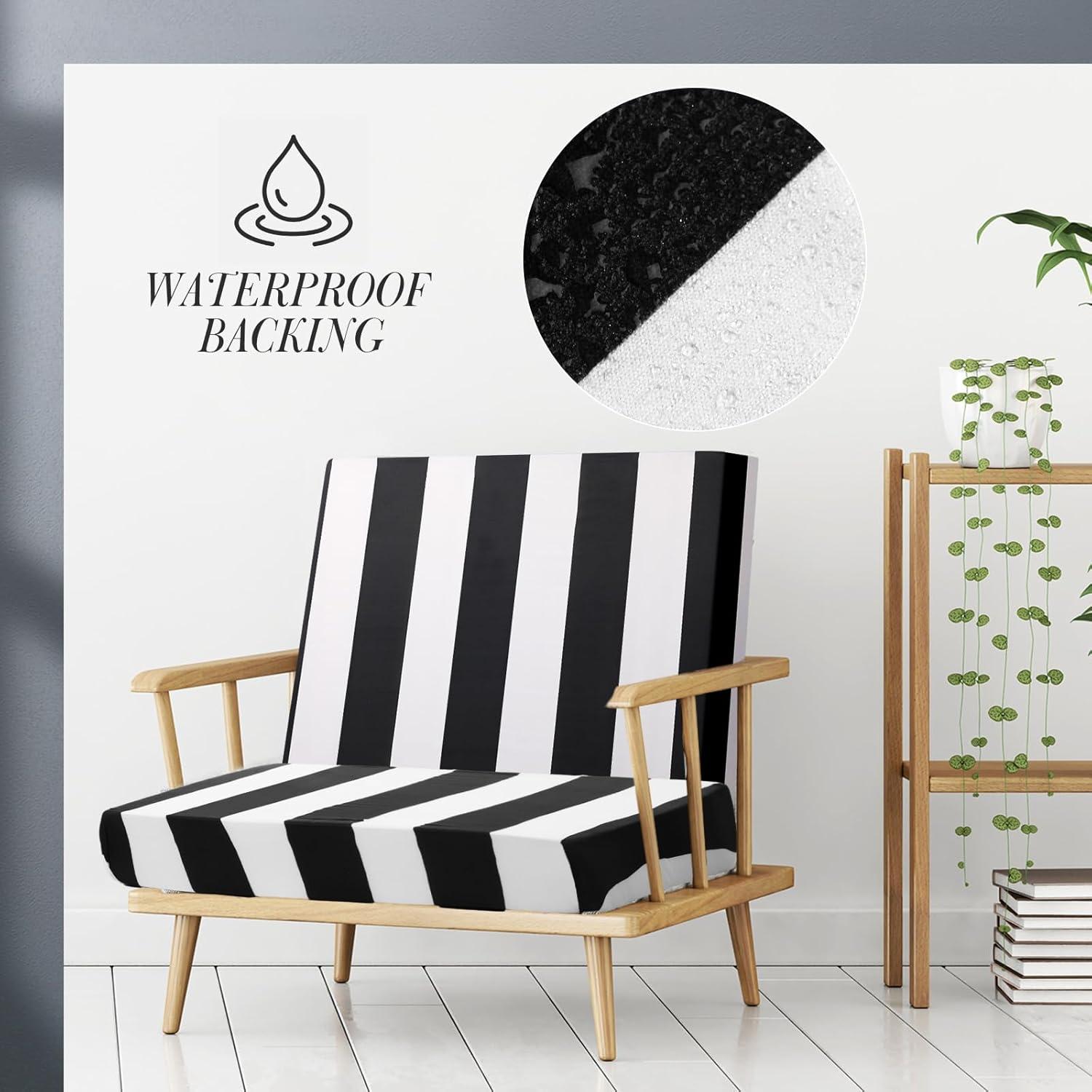 Fundas de Cojines Estirables Newwiee 8 Piezas Negro 50-68 cm