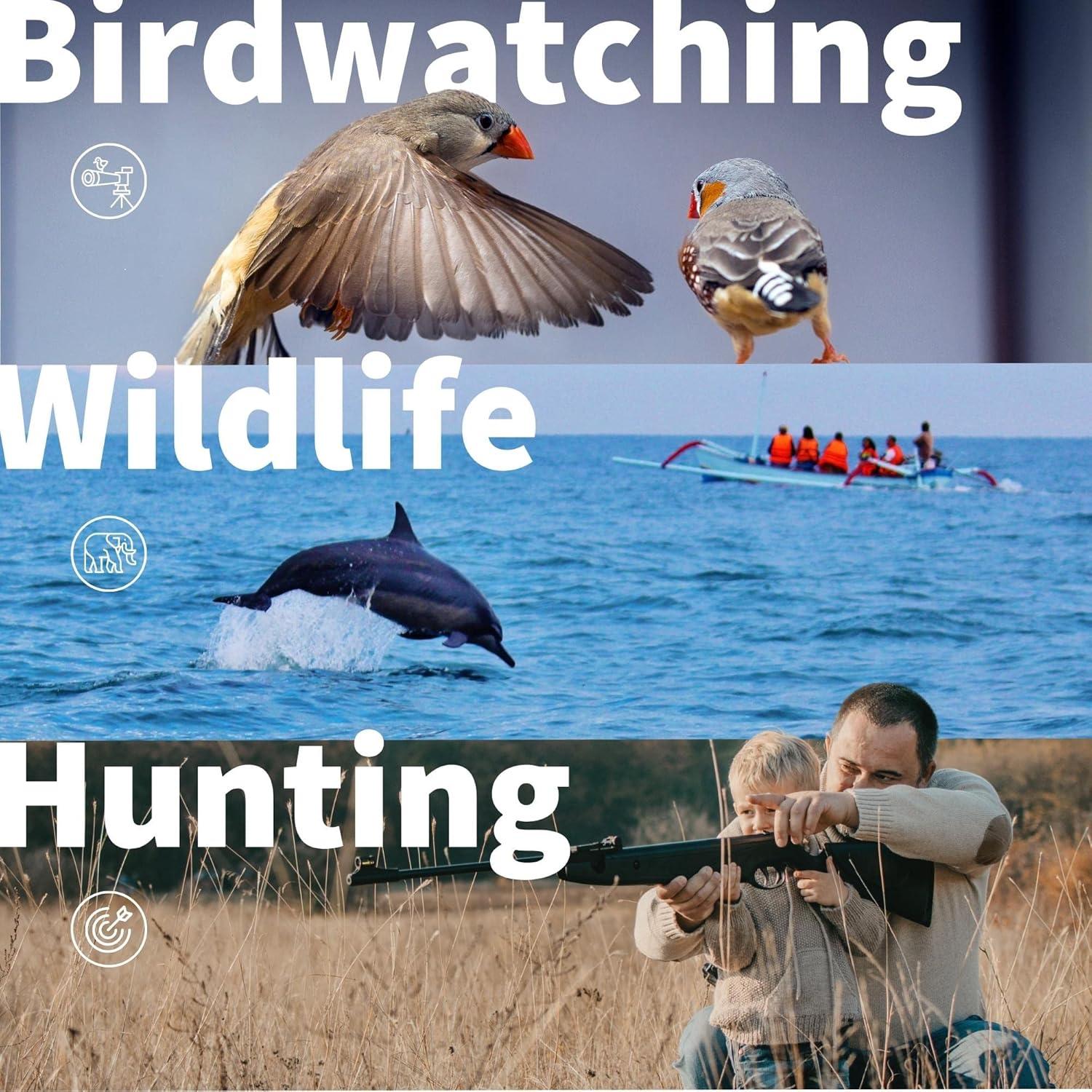 Monocular Gosky 12x55 HD con Prisma BAK4 y Adaptador Smartphone