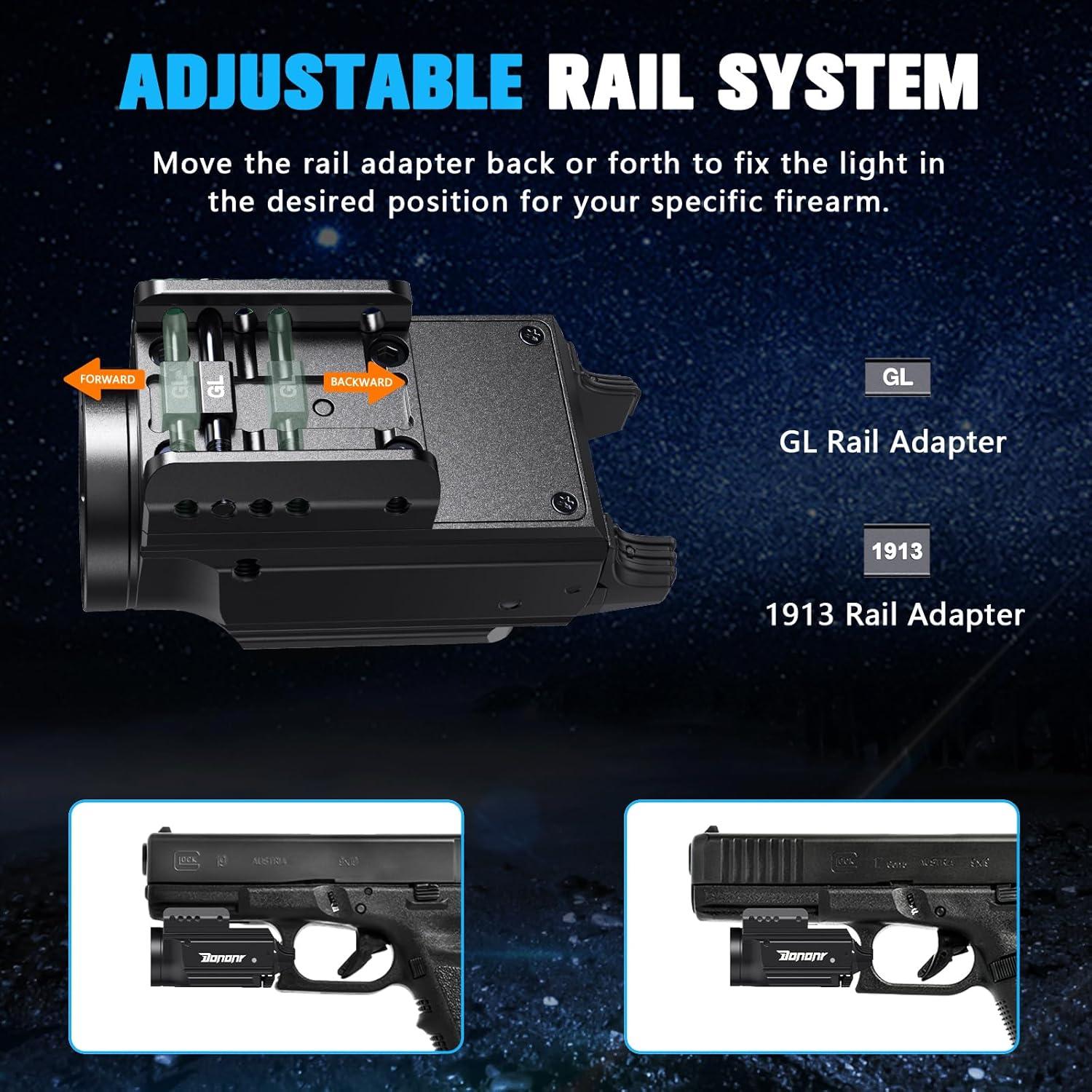 Linterna Táctica Dononr 1000 Lúmenes con Haz Verde USB