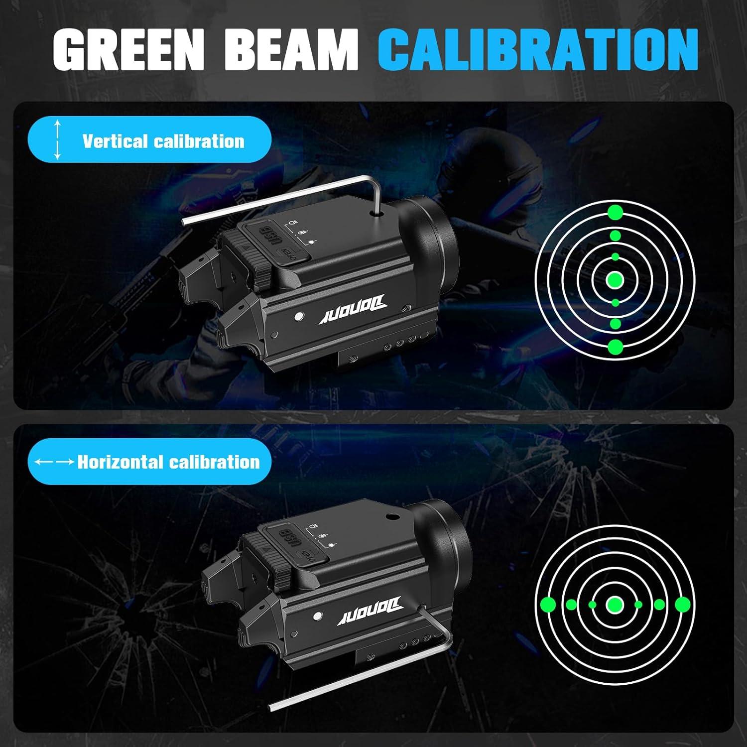 Linterna Táctica Dononr 1000 Lúmenes con Haz Verde USB