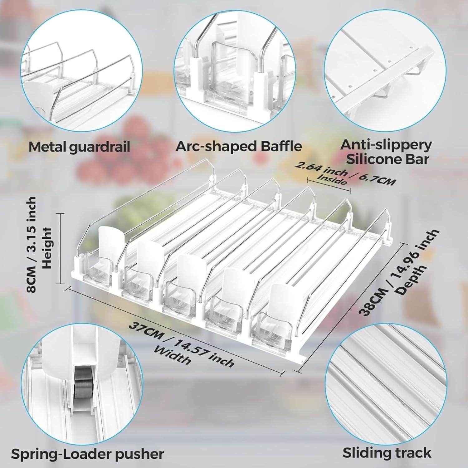 Organizador de Bebidas AMZENTIALS 20x5x10 cm con Clips Magnéticos