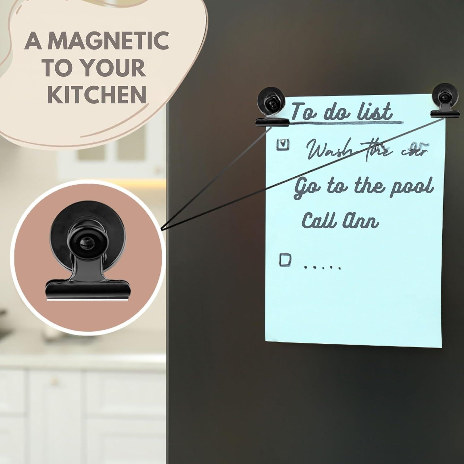 Organizador de Bebidas AMZENTIALS 20x5x10 cm con Clips Magnéticos