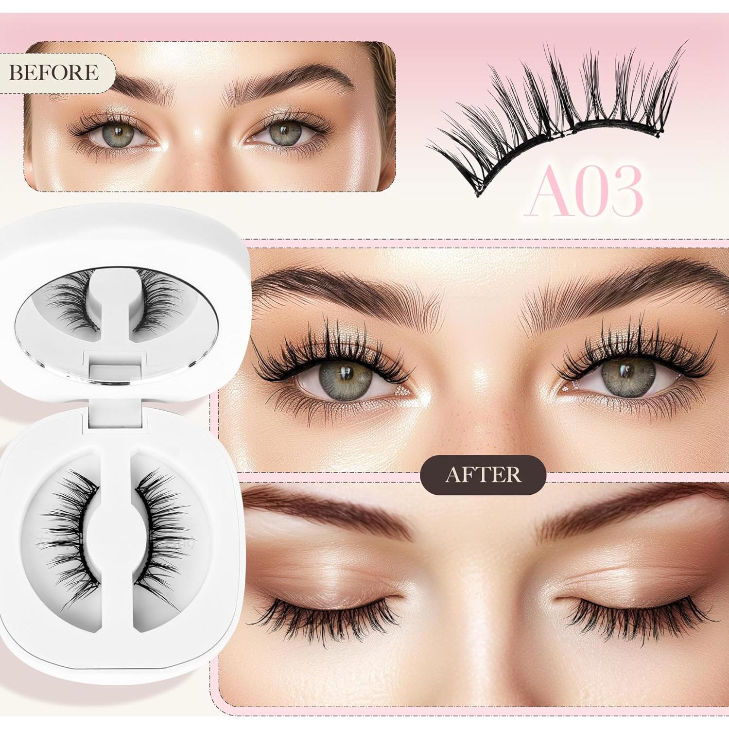 Pestañas Magnéticas LASHVIEW A03 Reutilizables Naturales 99g