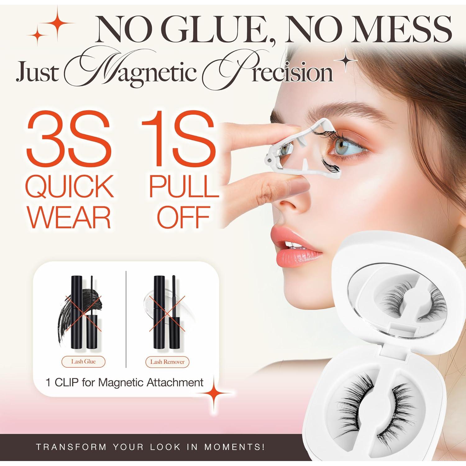 Pestañas Magnéticas LASHVIEW A03 Reutilizables Naturales 99g
