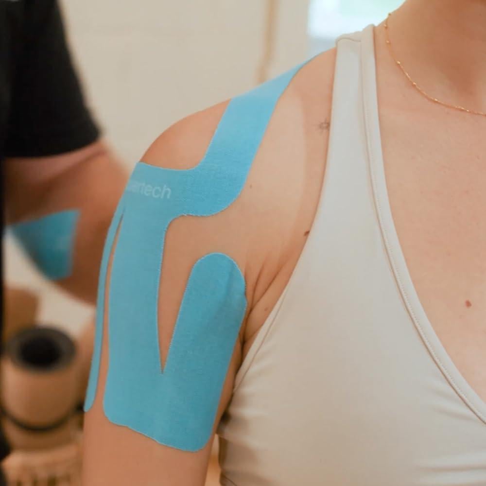 Cinta Kinesiológica Pre-Cortada Spidertech para Hombro Negro