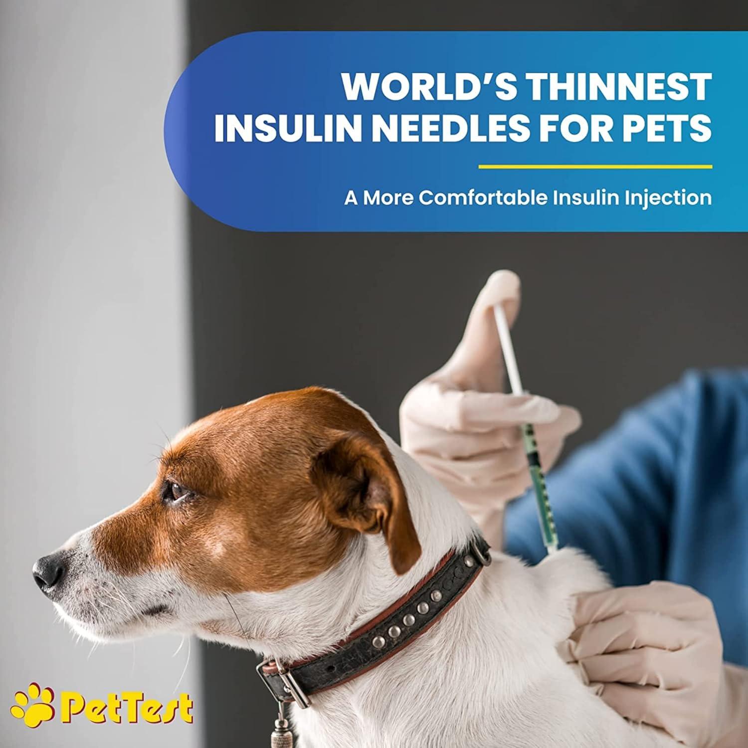 Jeringas de Insulina PetTest U-40 0.5CC 30G para Mascotas