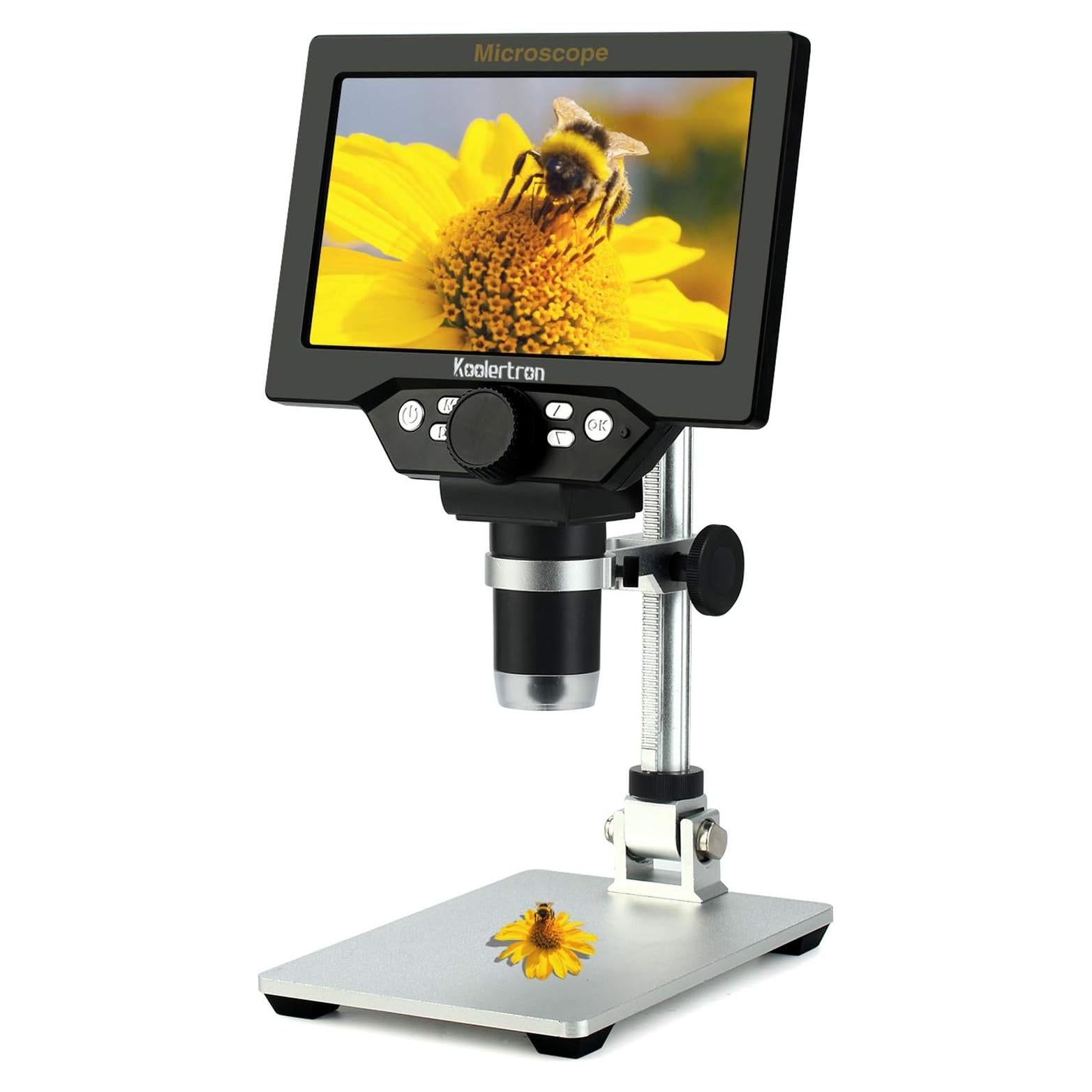 Microscopio Digital Koolertron 7" LCD 12MP 1-1200X LED