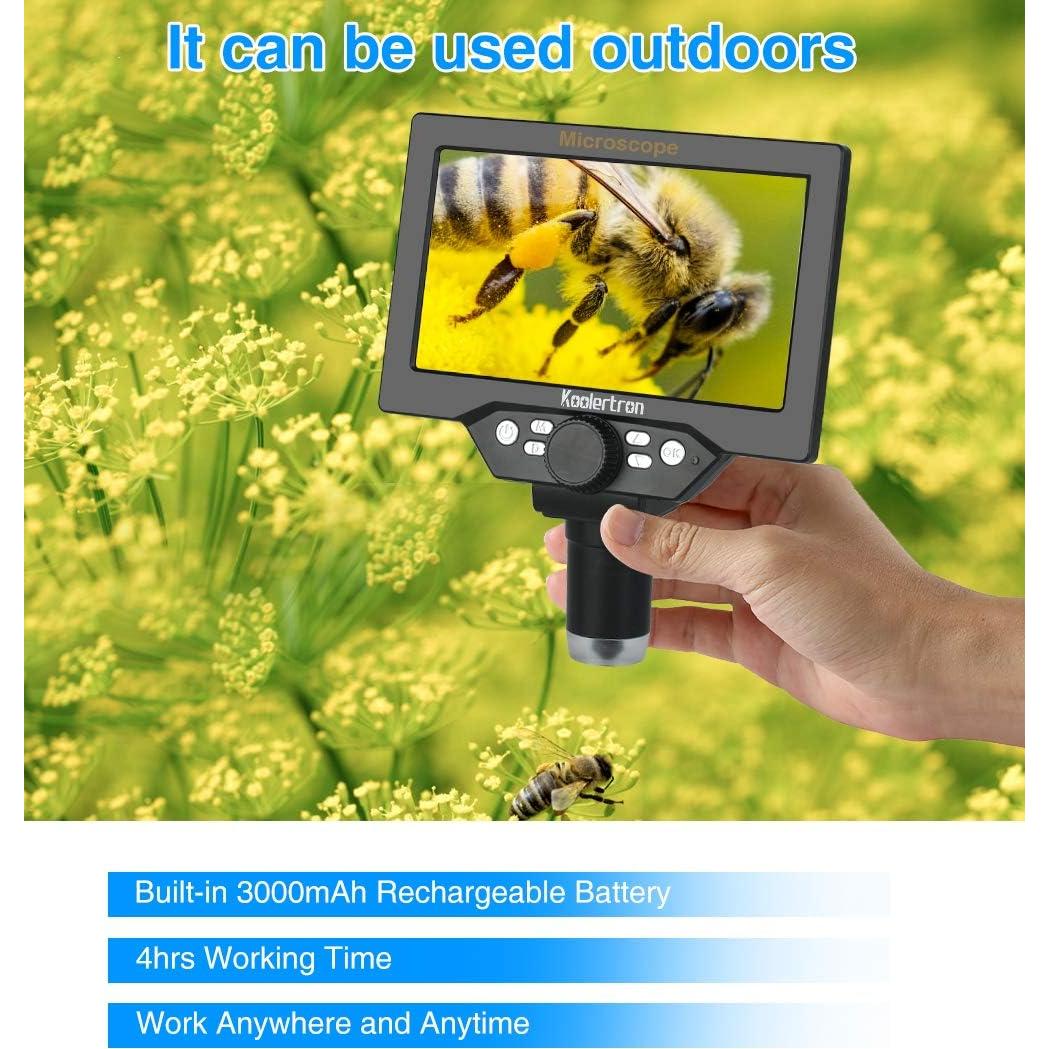 Microscopio Digital Koolertron 7" LCD 12MP 1-1200X LED