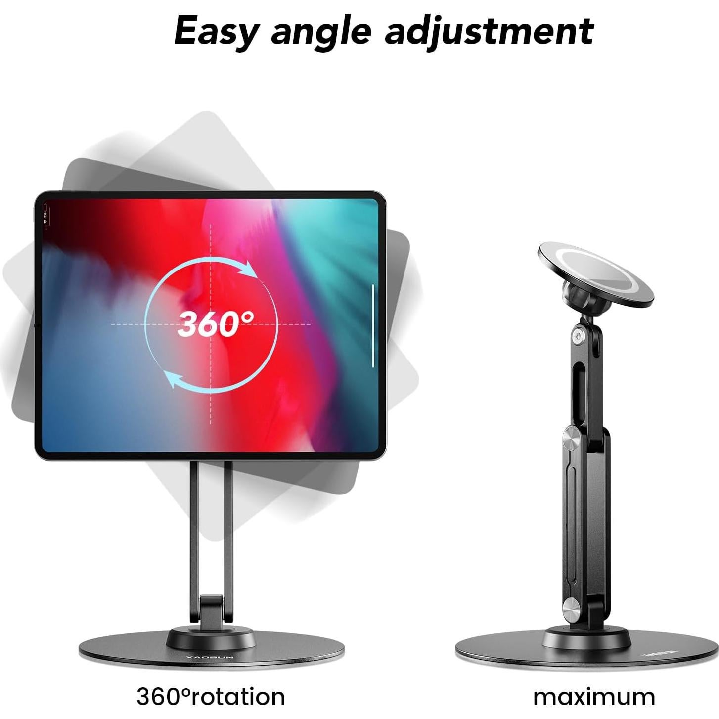 Soporte de Tableta Magnético XAOSUN Ajustable 360° Negro