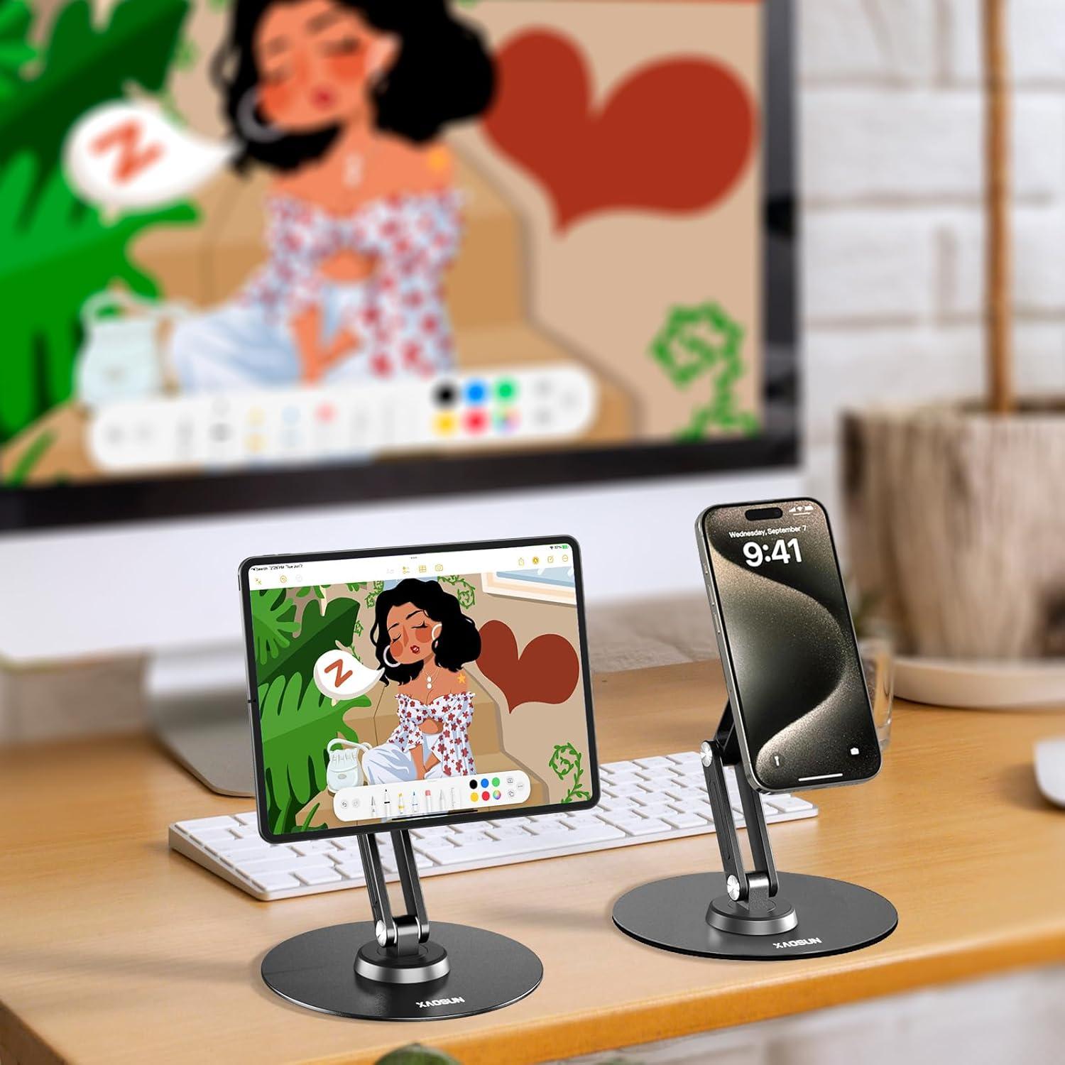 Soporte de Tableta Magnético XAOSUN Ajustable 360° Negro