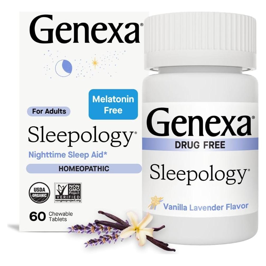 Genexa Sleepology 60 tabletas masticables para dormir sin melatonina