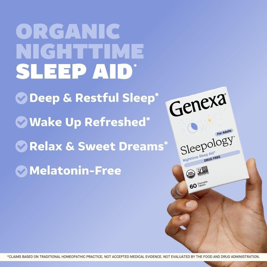 Genexa Sleepology 60 tabletas masticables para dormir sin melatonina
