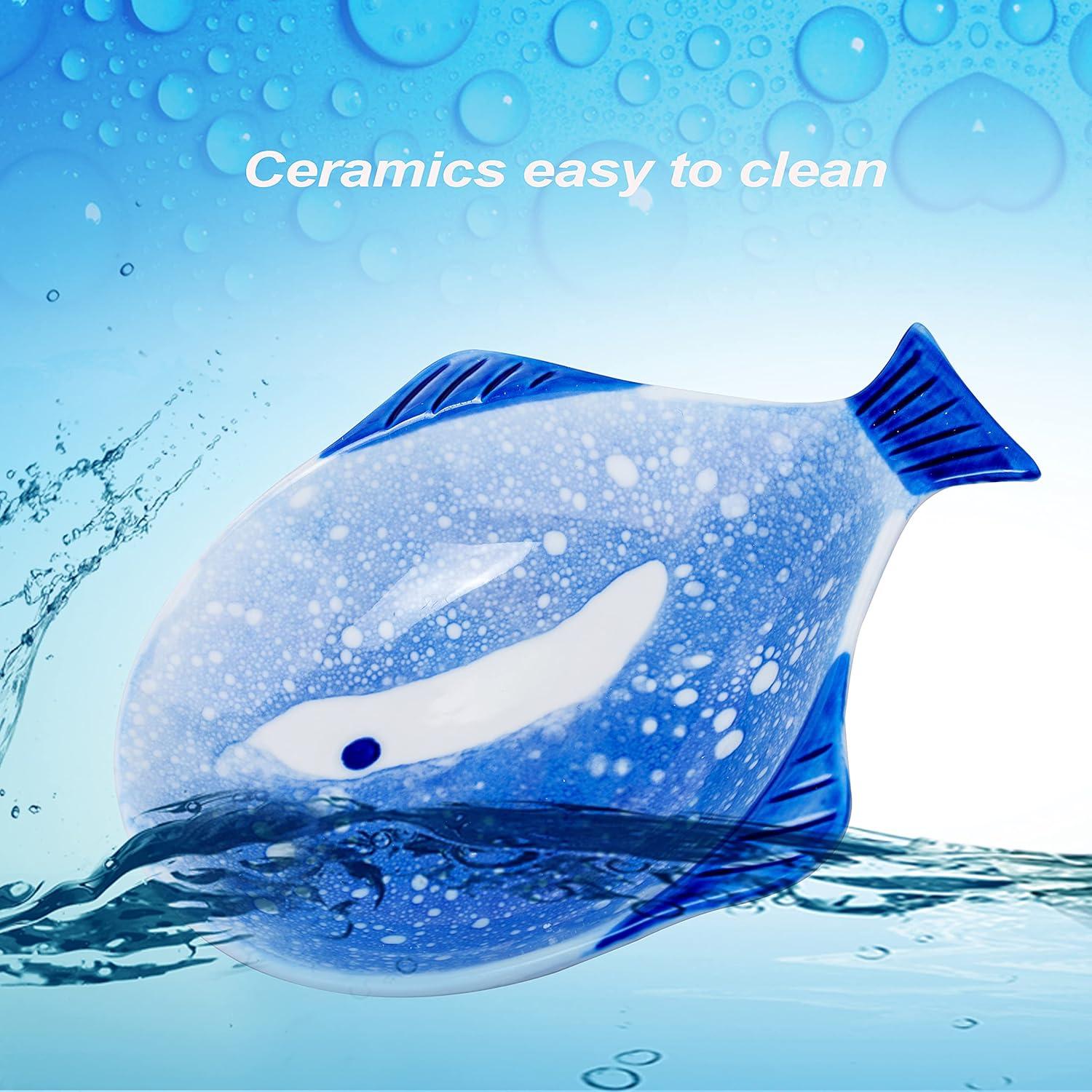 Juego de 2 Soportes de Cuchara Cerámica HPYNPES 16x13.5cm