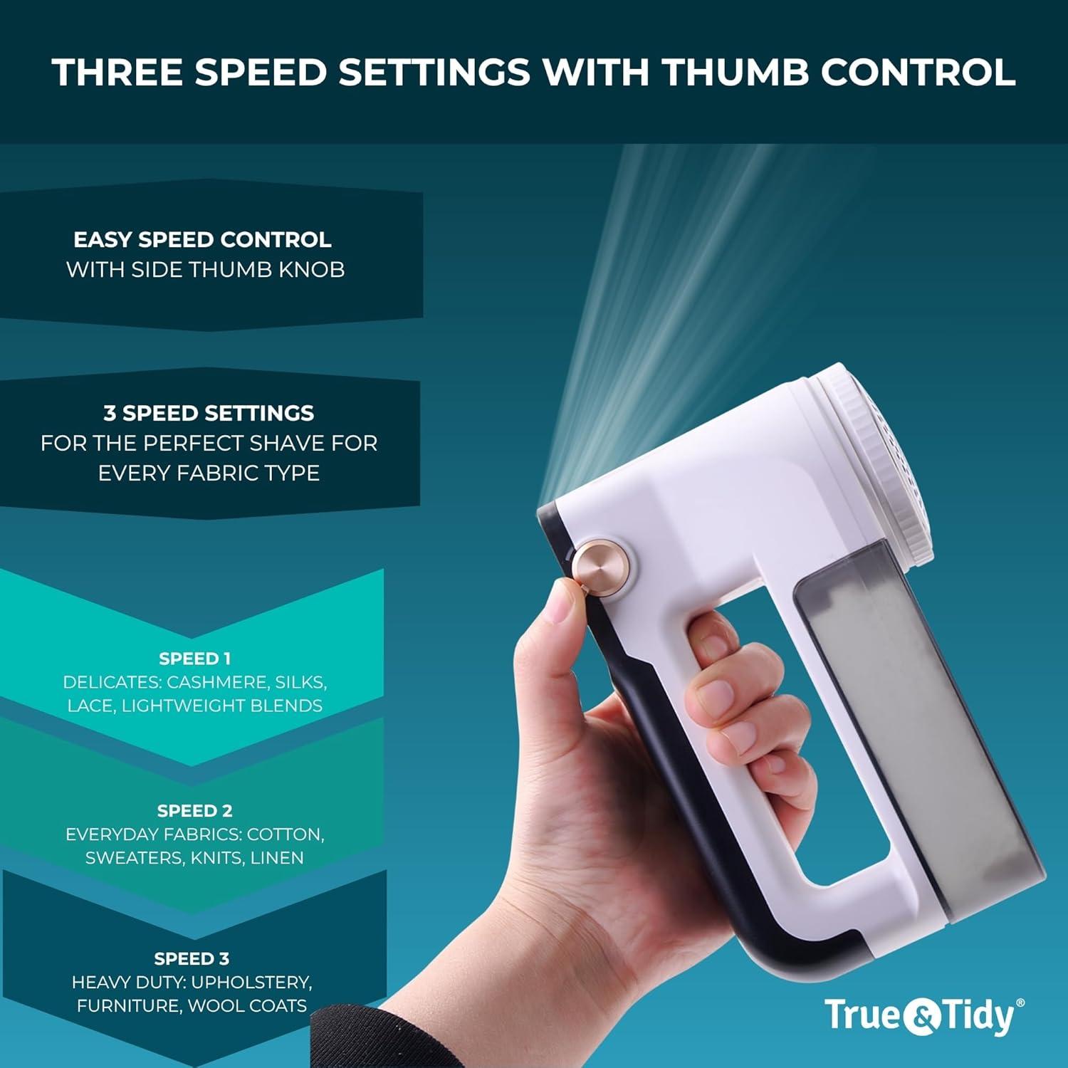 Afeitadora de Tela Recargable True & Tidy Turbo LED 6 Cuchillas