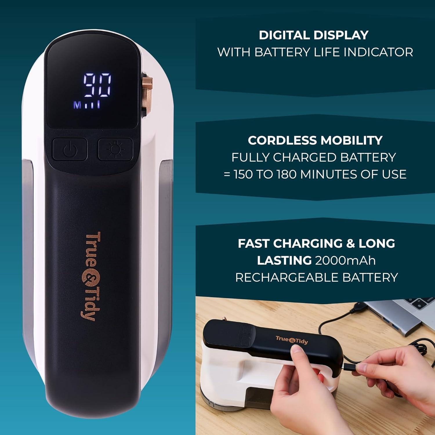 Afeitadora de Tela Recargable True & Tidy Turbo LED 6 Cuchillas