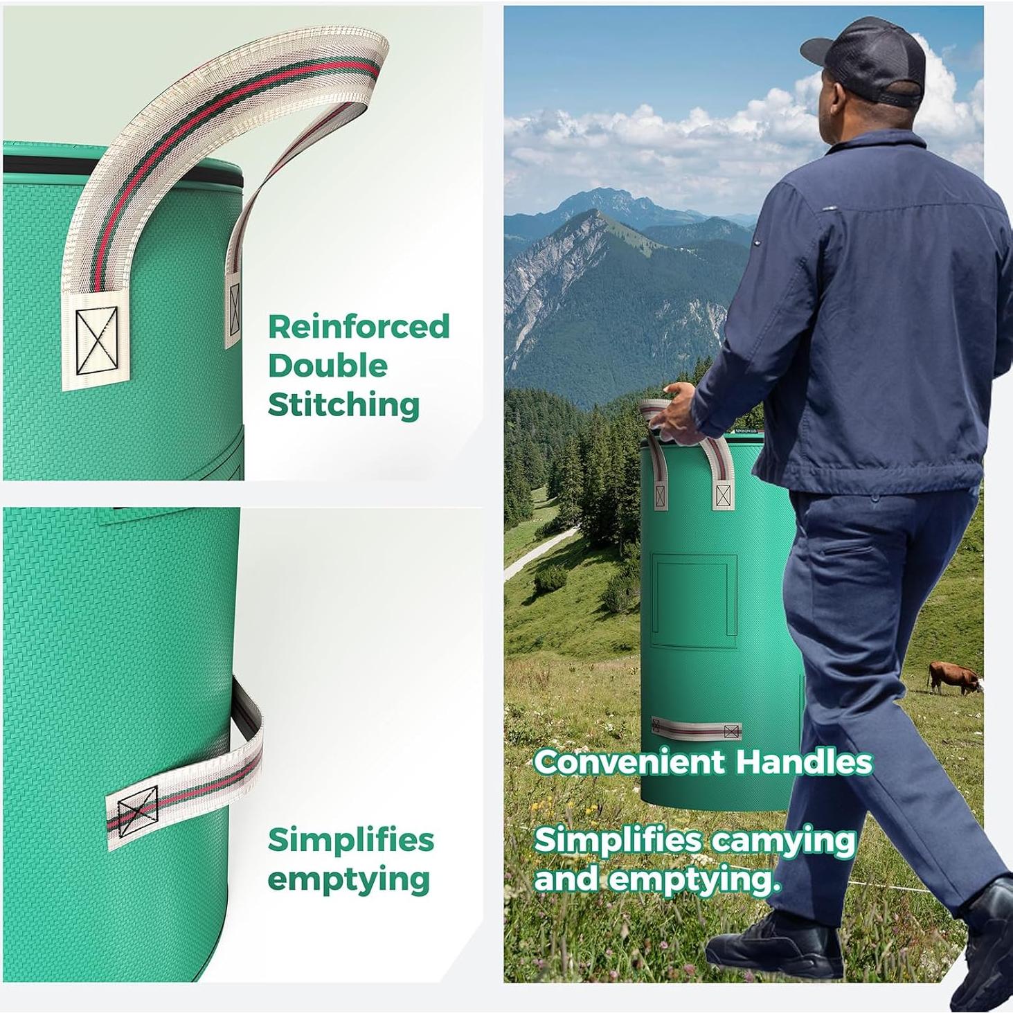 Contenedor de Compostaje Exterior SPONDWILD 54.4L Verde