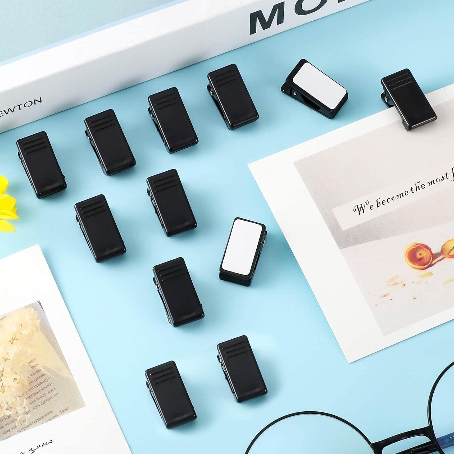 50 Clips Autoadhesivos Prudiut para Colgar Fotos y Pósters Negros