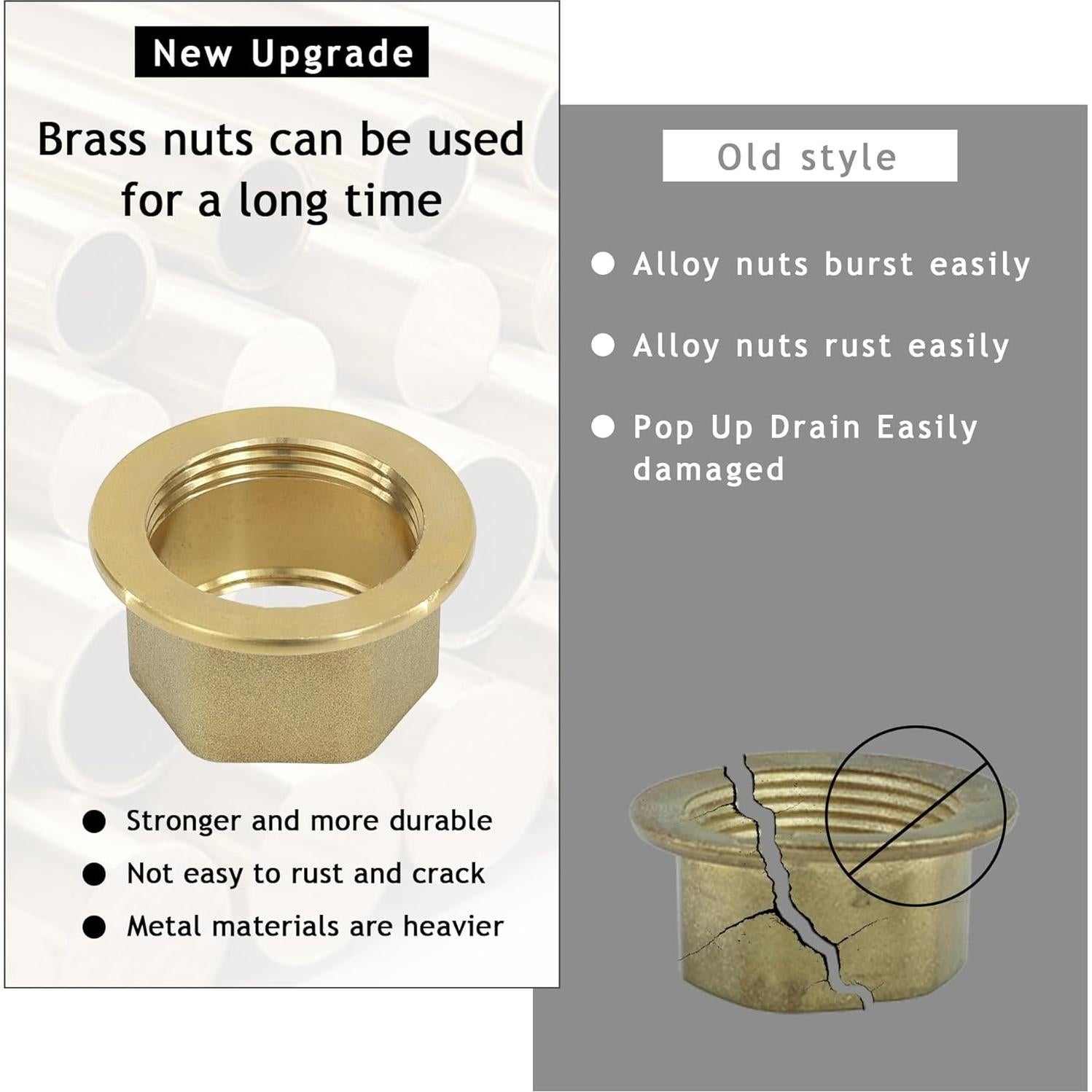 Desagüe de lavabo de baño Rackickyer 2 Paquetes Dorado con Filtro