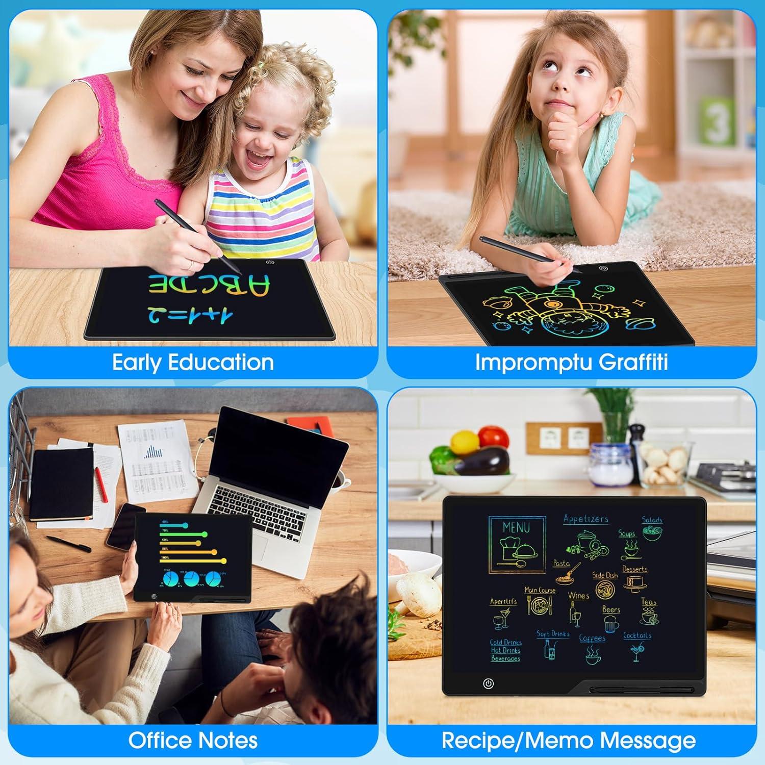 Tableta de Escritura LCD 16" POPERFUN para Niños - Dibujo Borrable