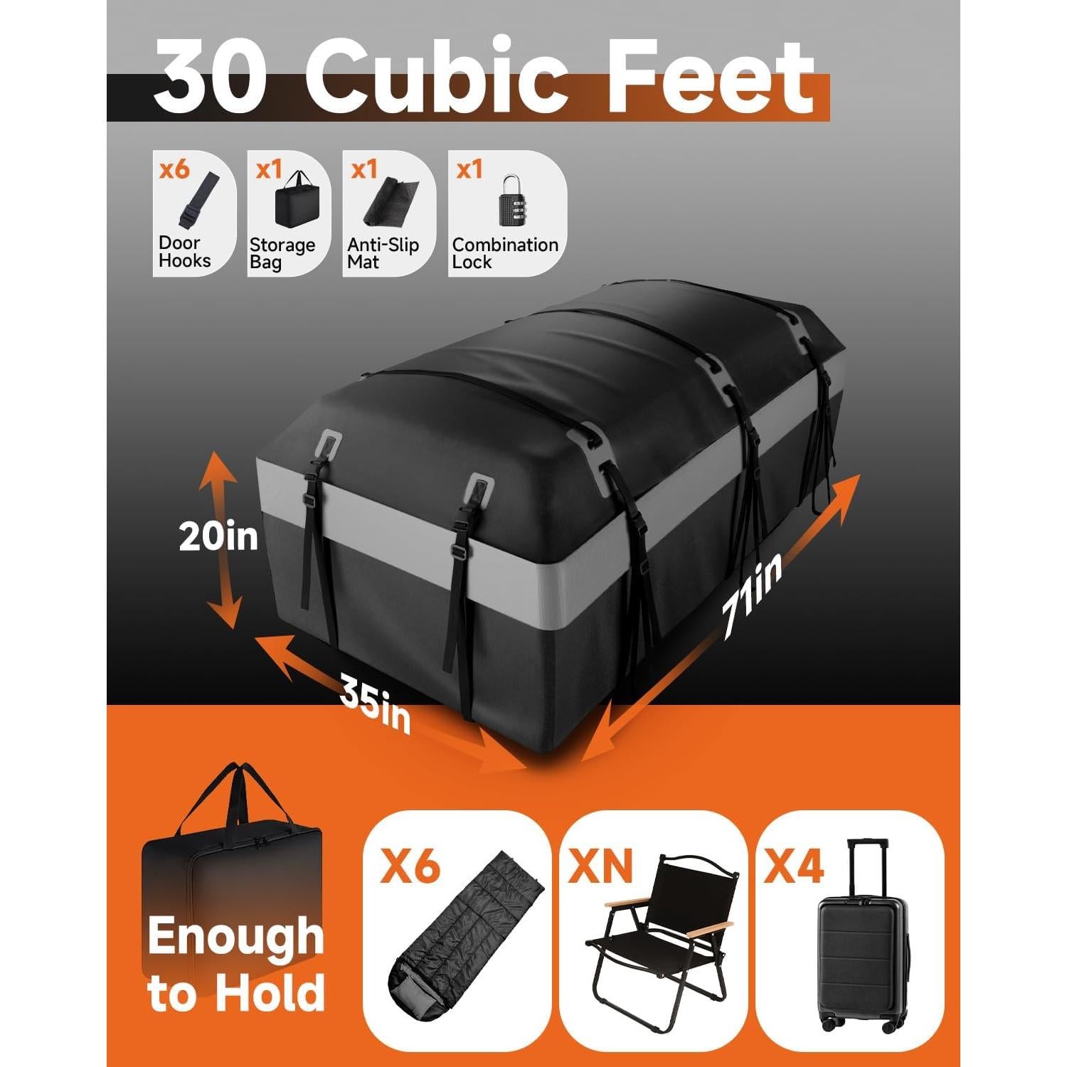 Bolsa de Carga Suave Outmax 30 Pies Cúbicos Impermeable