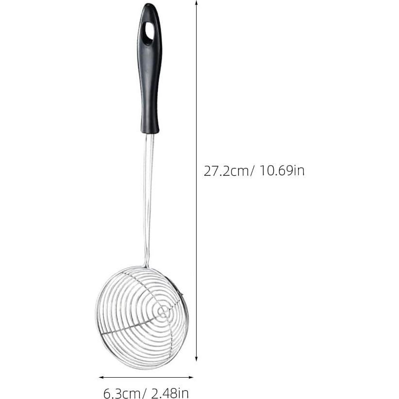 Cucharones de Colador Hemoton 4 Piezas Acero Inoxidable Negro