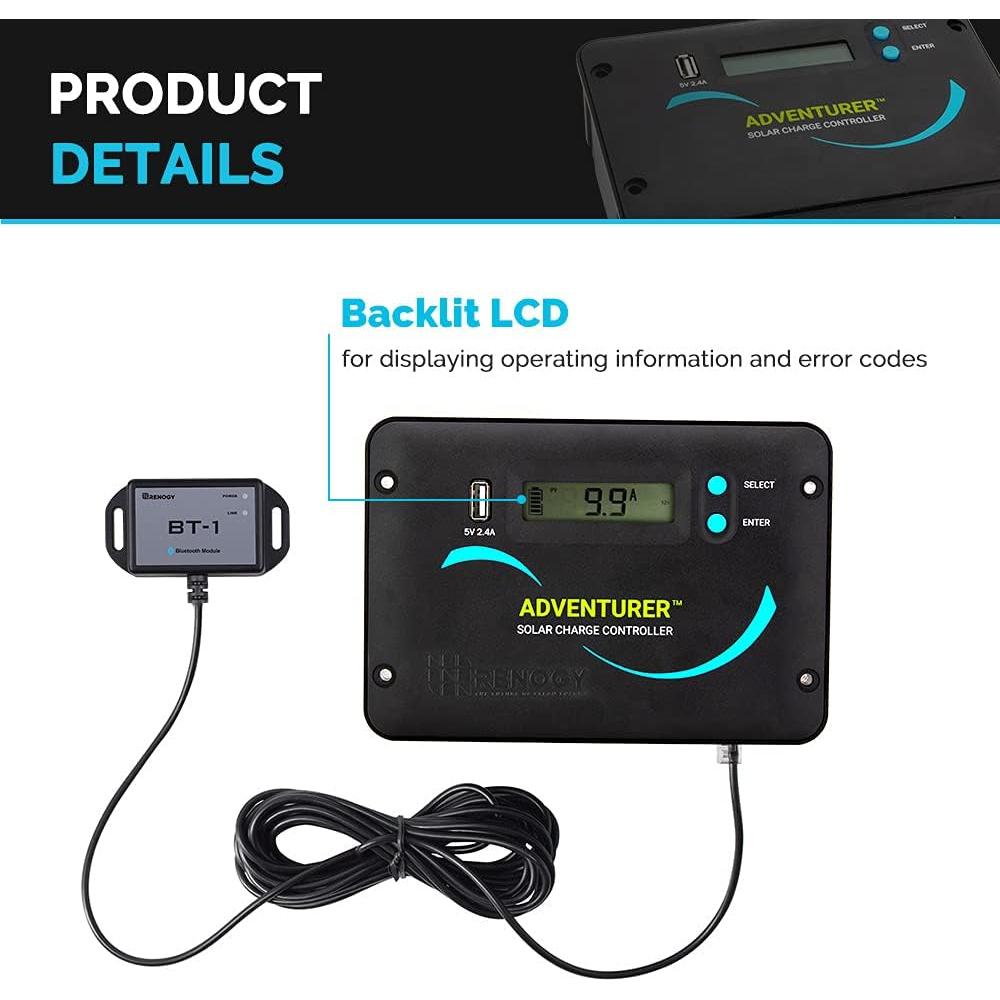 Kit Solar Renogy 200W 12V con Controlador 30A y Soportes