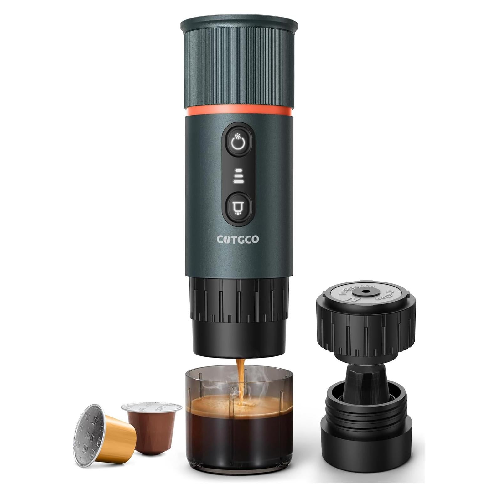 Máquina de Espresso Portátil COTGCO 12V 20 Bar Azul