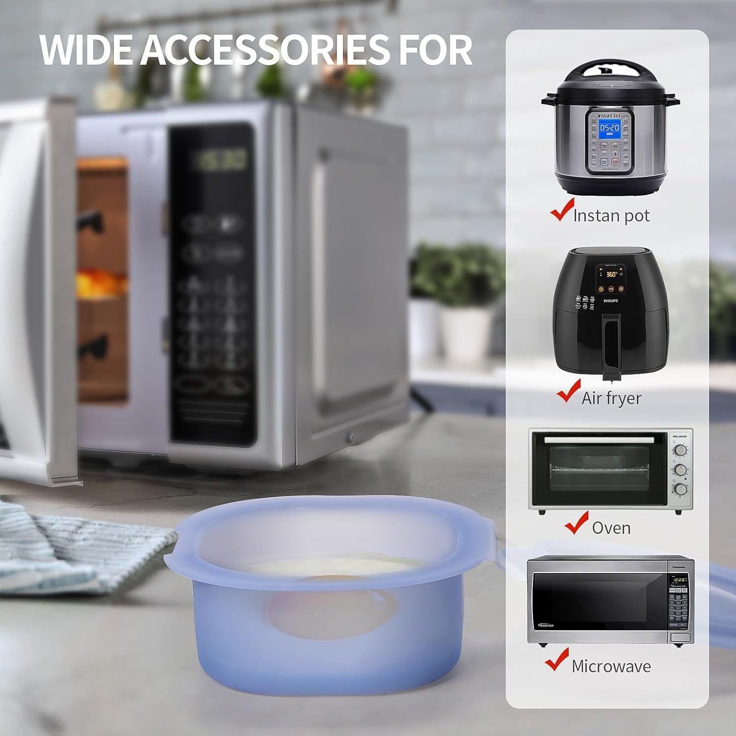 Sartén para Huevos Dootafy con Tapa y Moldes de Silicona 3pcs