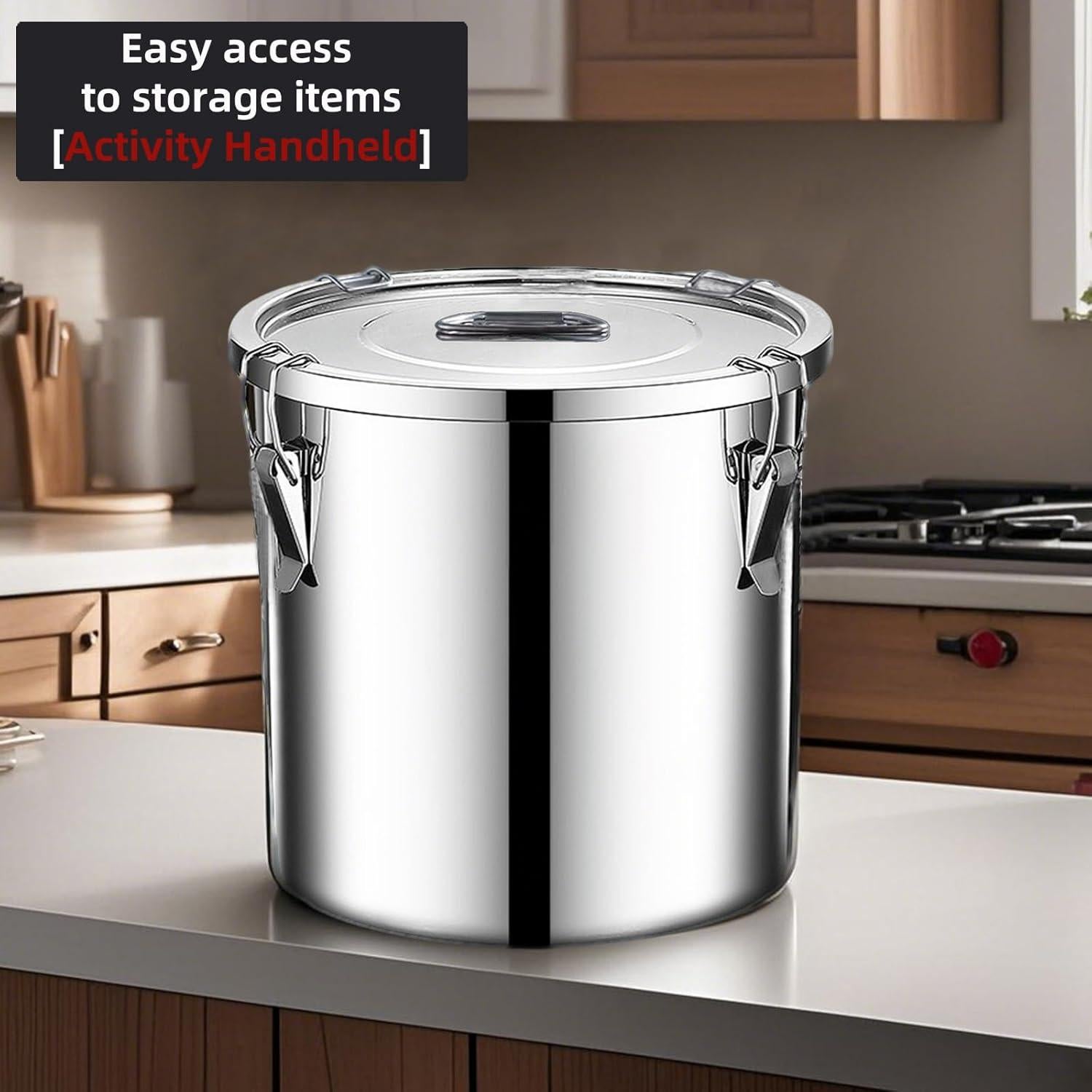 Contenedor de Almacenamiento Hermético Verdeho 6L Acero Inoxidable