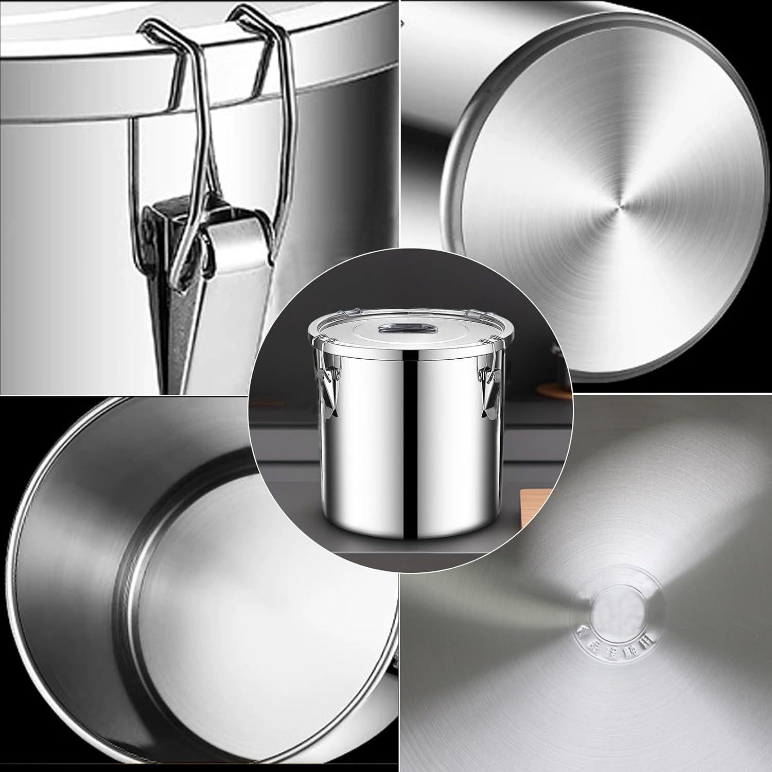 Contenedor de Almacenamiento Hermético Verdeho 6L Acero Inoxidable