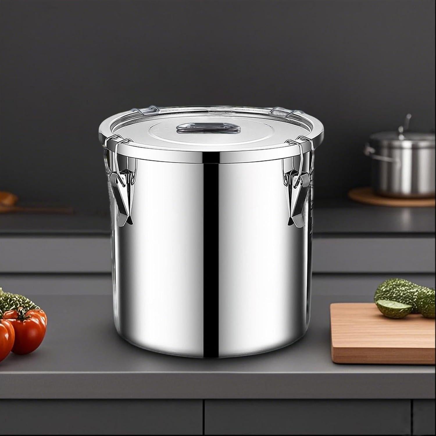 Contenedor de Almacenamiento Hermético Verdeho 6L Acero Inoxidable