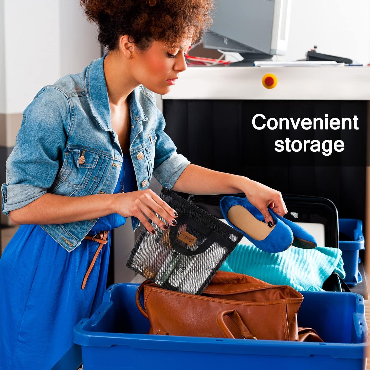 Caddy de Ducha Portátil Ayieyill 28x24 cm Negro 2 Pcs