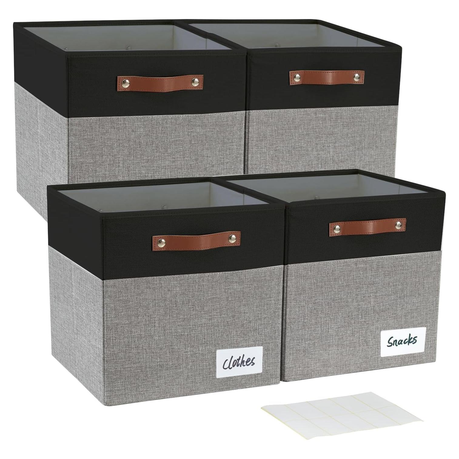 Cajas de Almacenamiento Plegables Bagnizer 28x28cm 4 Piezas