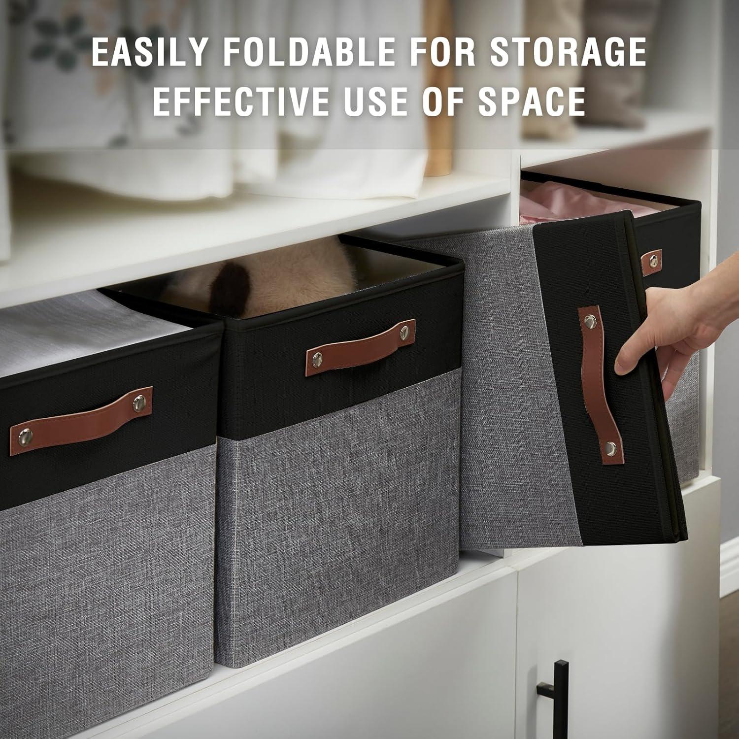 Cajas de Almacenamiento Plegables Bagnizer 28x28cm 4 Piezas