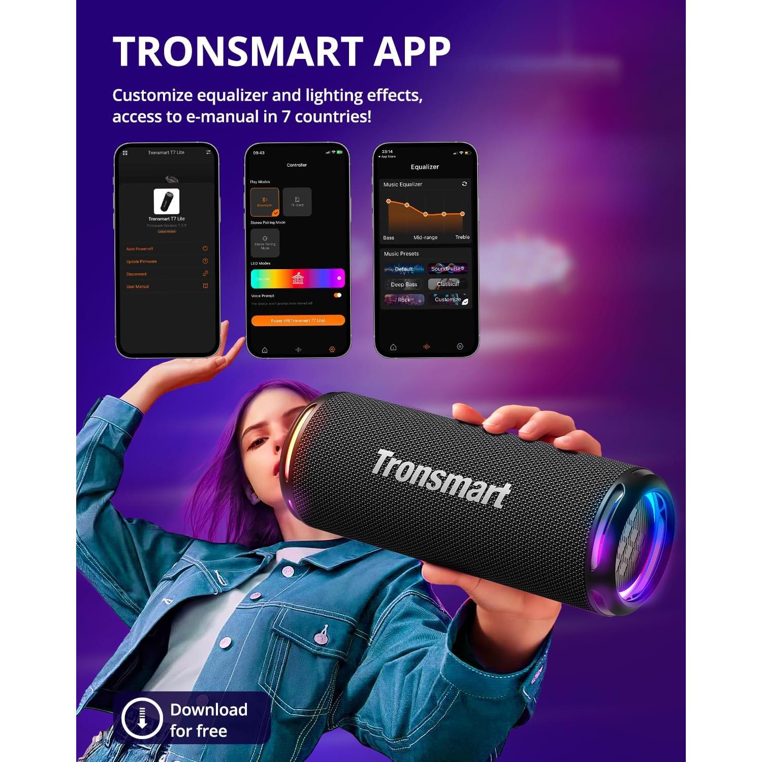 Altavoz Bluetooth Tronsmart T7 Lite 24W Impermeable IPX7