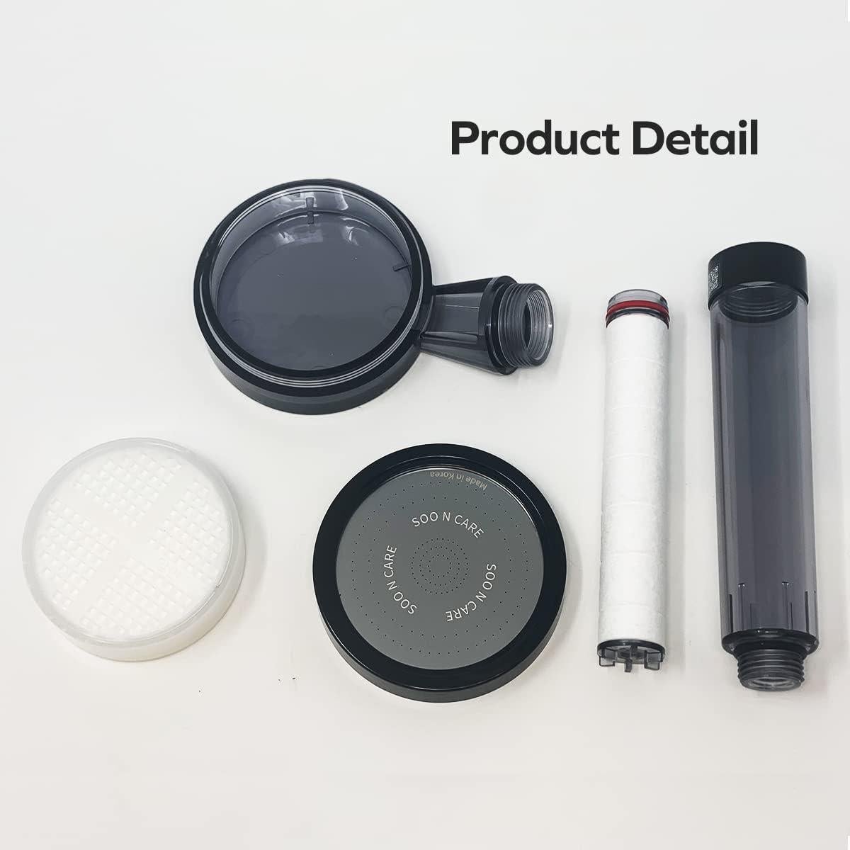 Cabezal de Ducha Filtrado EZWELL Edición Negra Alta Presión