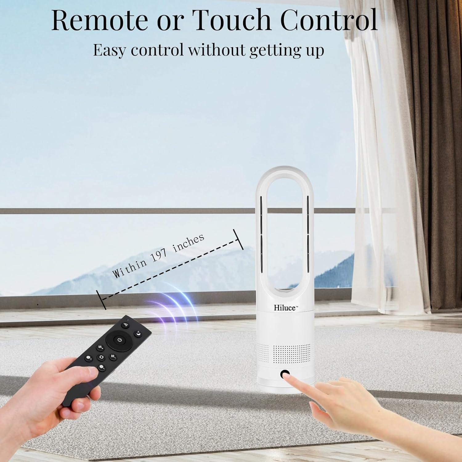 Ventilador de Torre Sin Aspas Hiluce AM-018 56cm 30dB 8 Velocidades